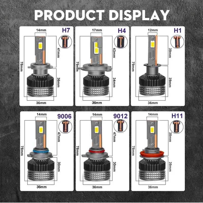 100000lm H7 Led Car Headlights 160w 6000k Plug n Play Bulbs