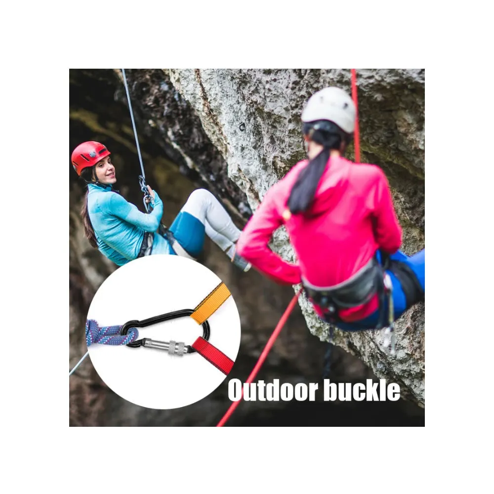 12 Piece 80Mm Assorted Colors Carabiner Clip Hooks Yd 71895
