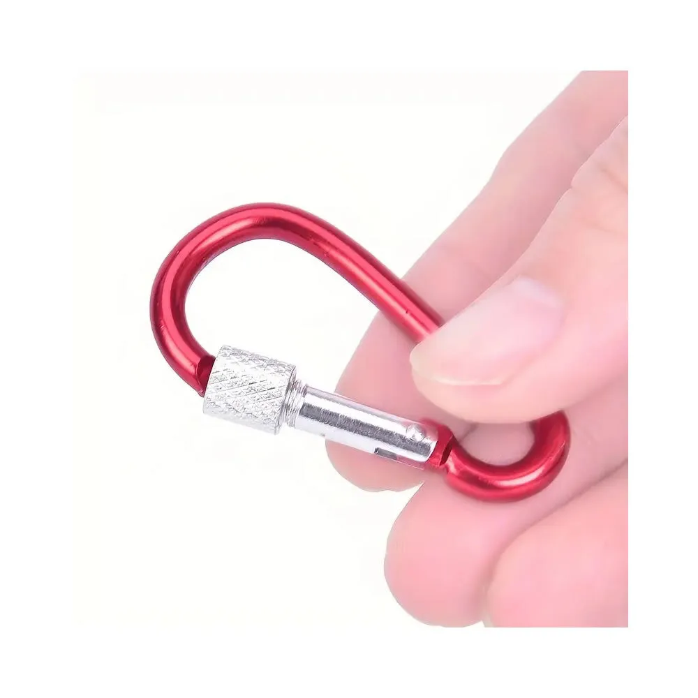 12 Piece 80Mm Assorted Colors Carabiner Clip Hooks Yd 71895