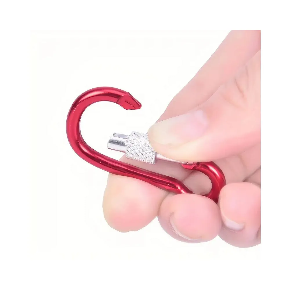 12 Piece 80Mm Assorted Colors Carabiner Clip Hooks Yd 71895