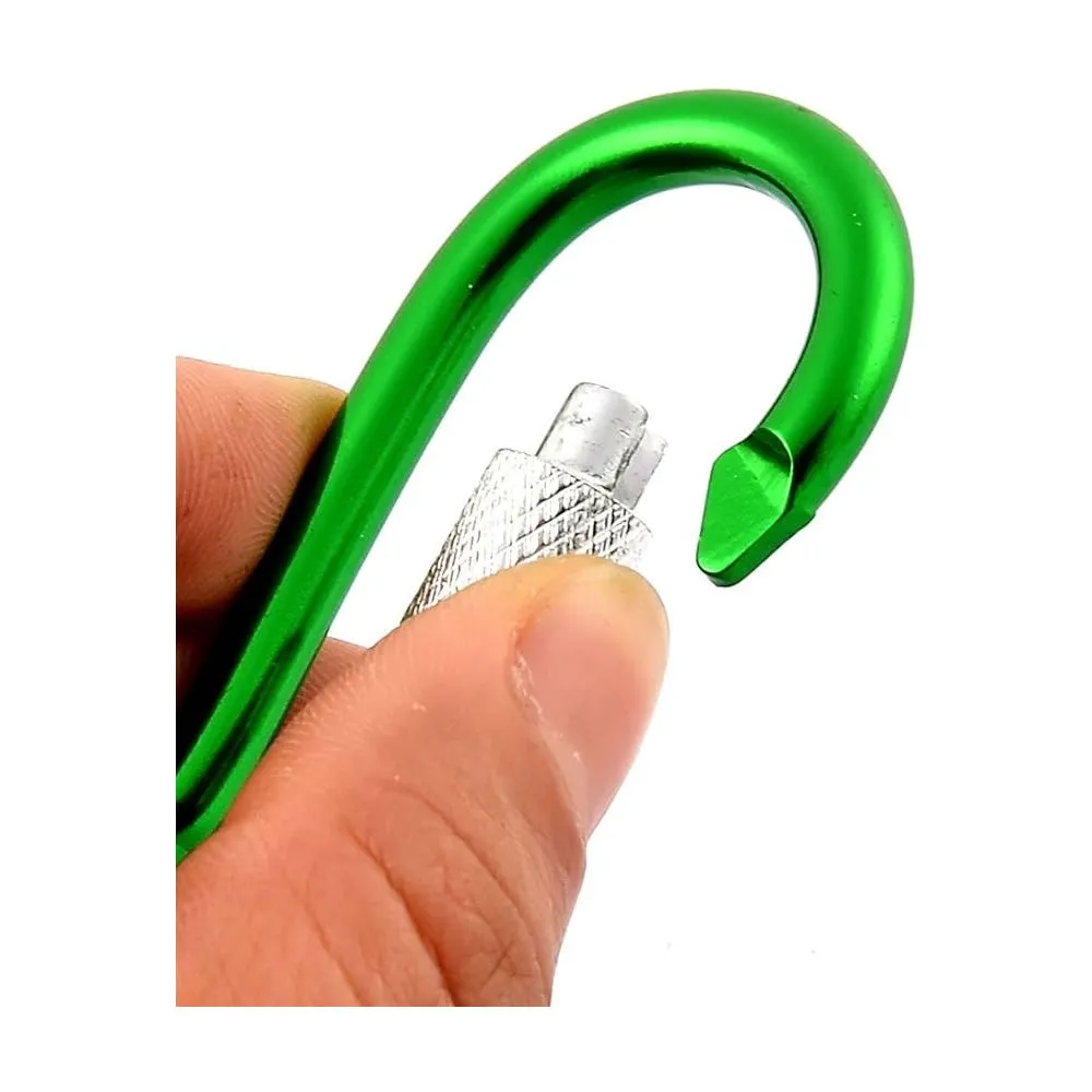 12 Piece 80Mm Assorted Colors Carabiner Clip Hooks Yd 71895