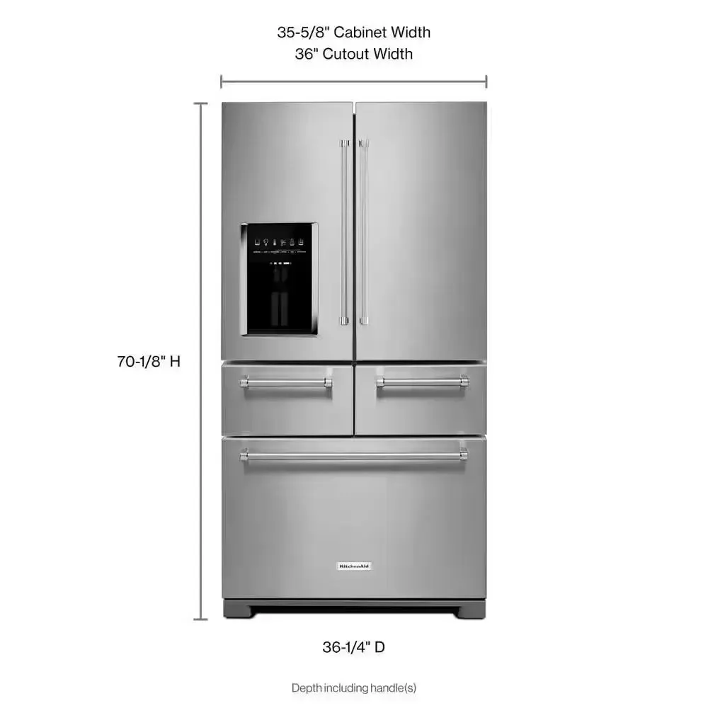 25.8 Cu. Ft. French Door Refrigerator in Stainless Steel with Platinum Interior