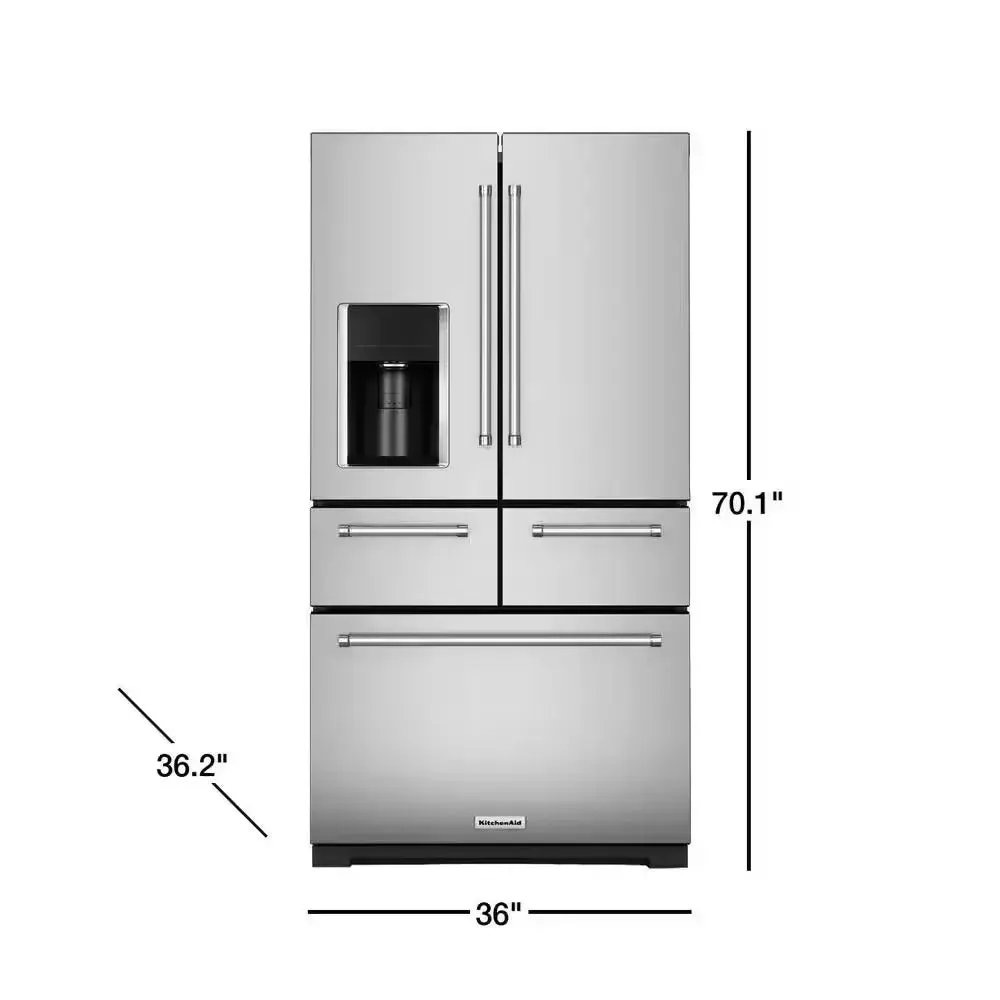 25.8 Cu. Ft. French Door Refrigerator in Stainless Steel with Platinum Interior