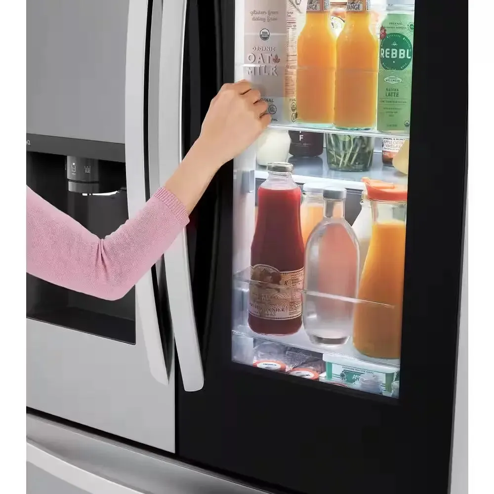 26 Cu. Ft. Smart Instaview Counter Depth MAX French Door Refrigerator in Printproof Stainless Steel
