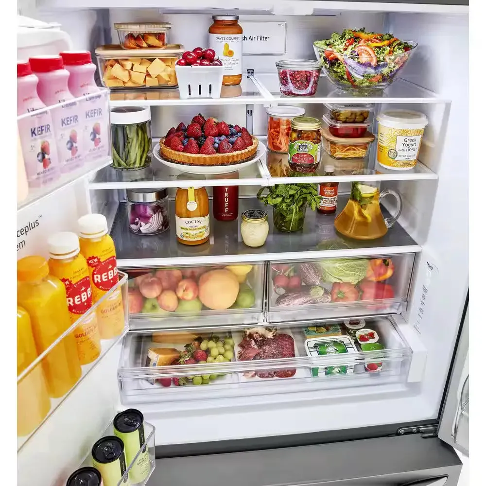 26 Cu. Ft. Smart Instaview Counter Depth MAX French Door Refrigerator in Printproof Stainless Steel