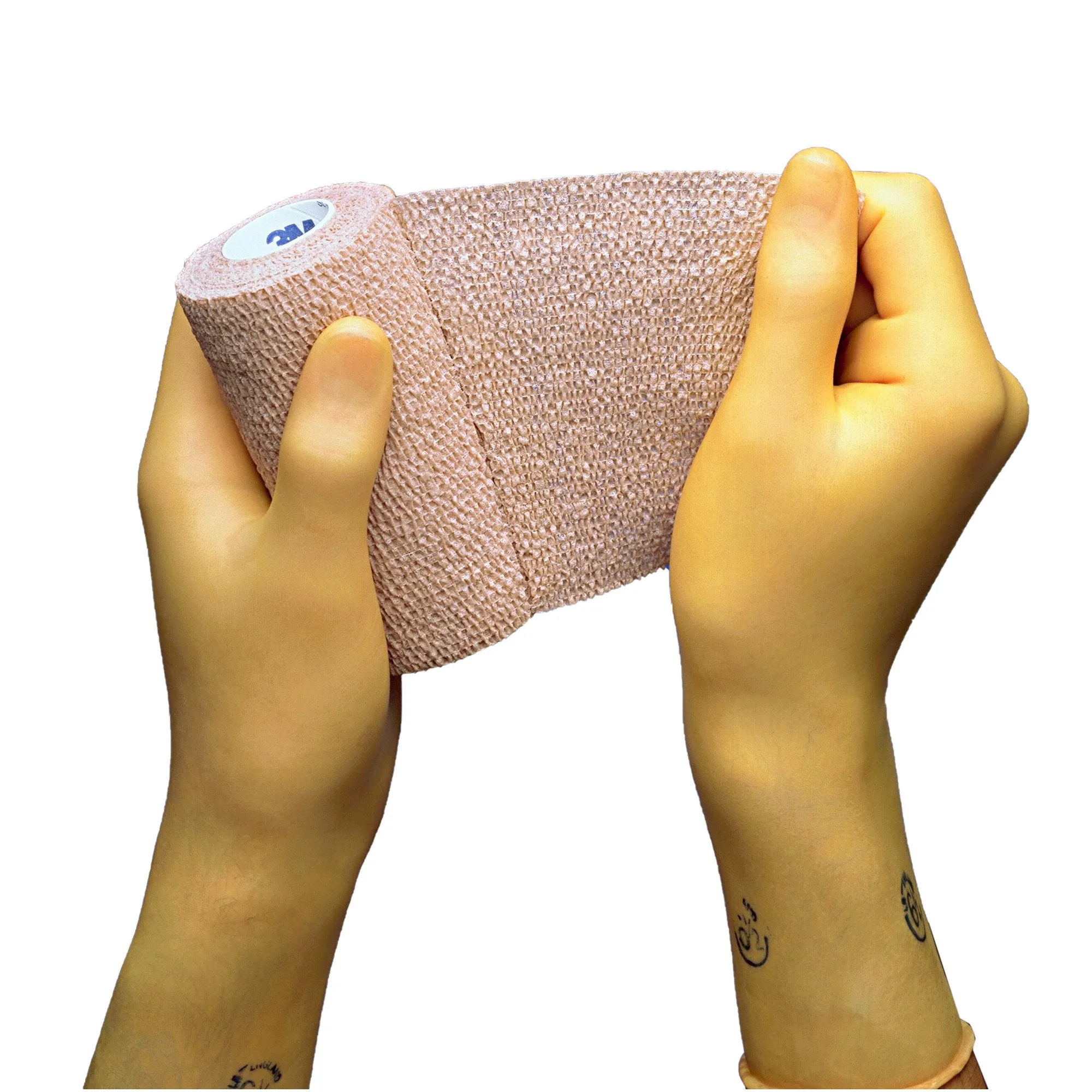 3M™ Coban™ Self-adherent Closure Cohesive Bandage, 1 Inch x 5 Yard, Tan, 1 Case of 30