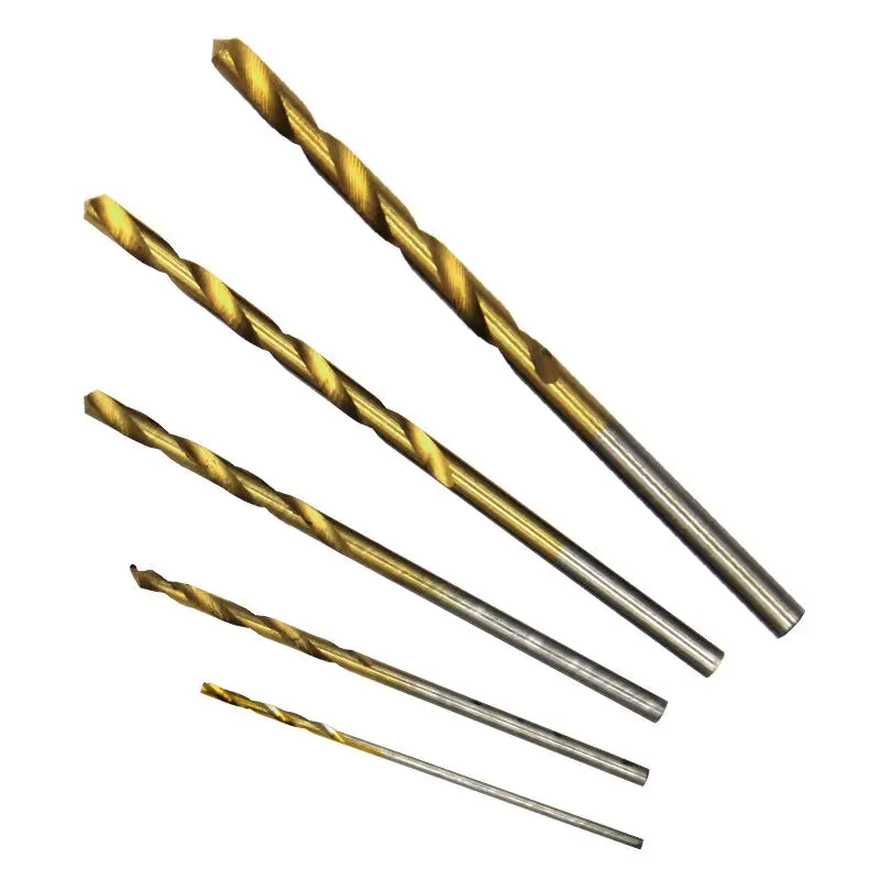 50pc Titanium Plated Twist Drill Set for Electric Drill and Diy Woodwork