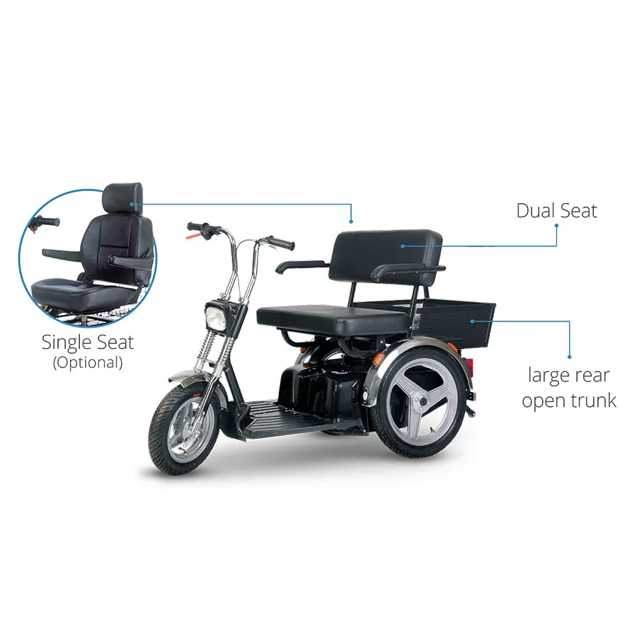 Afikim AfiScooter Sportster SE - 3-Wheel Electric Mobility Scooter - Top Speed 9mph - 1300W