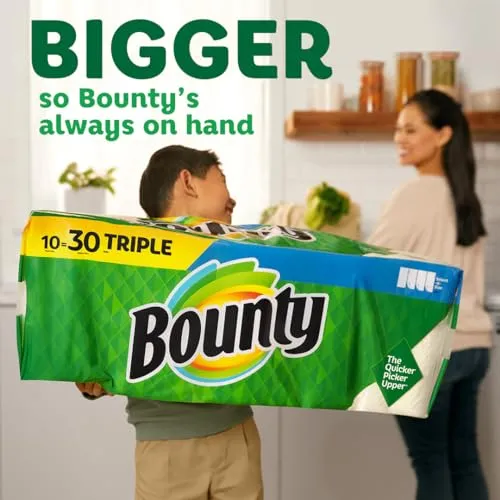 Bounty Select-A-Size Paper Towels, Prints, 2 Triple Rolls = 6 Regular Rolls (Packaging May Vary)