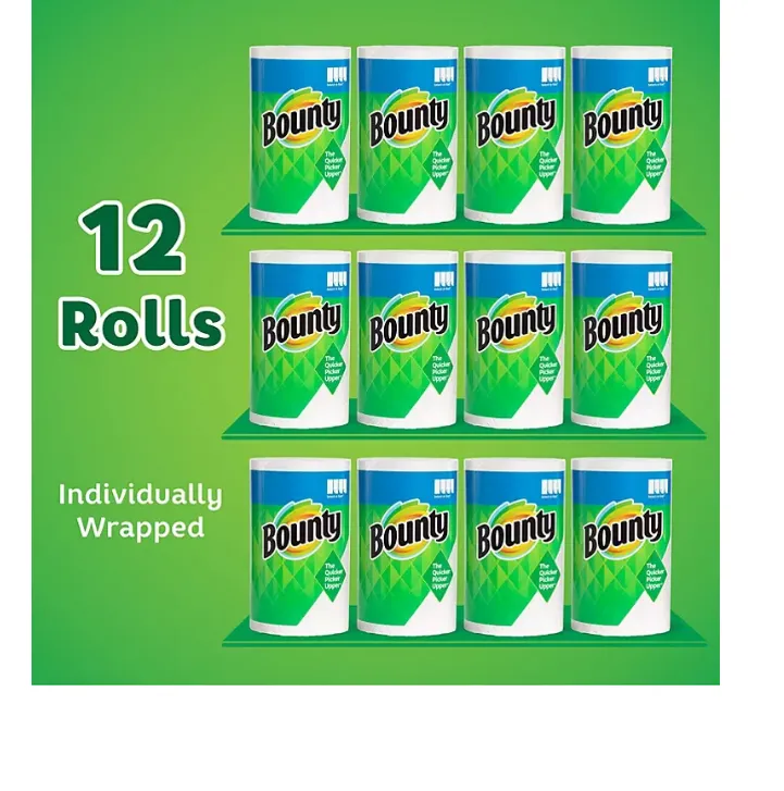 Bounty Select-A-Size Paper Towels, White (105 sheets/roll, 12 rolls)