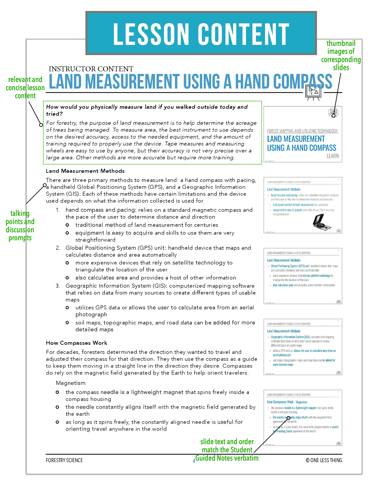 CCFOR11.1 Land Measurement with a Compass, Forestry Complete Curriculum