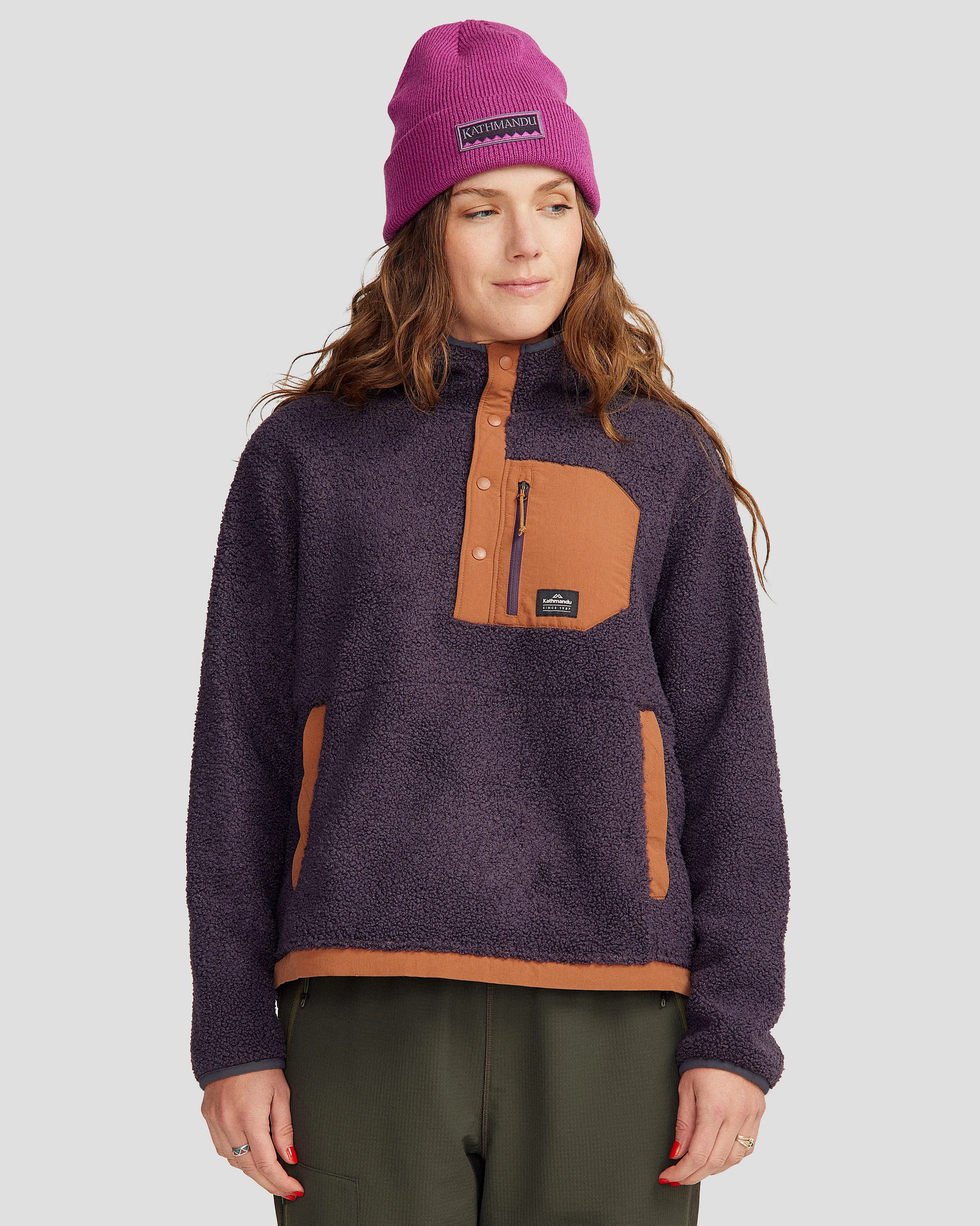 Co-Z High Pile Women's Hooded Pullover v2 - Orbit/Woodsy