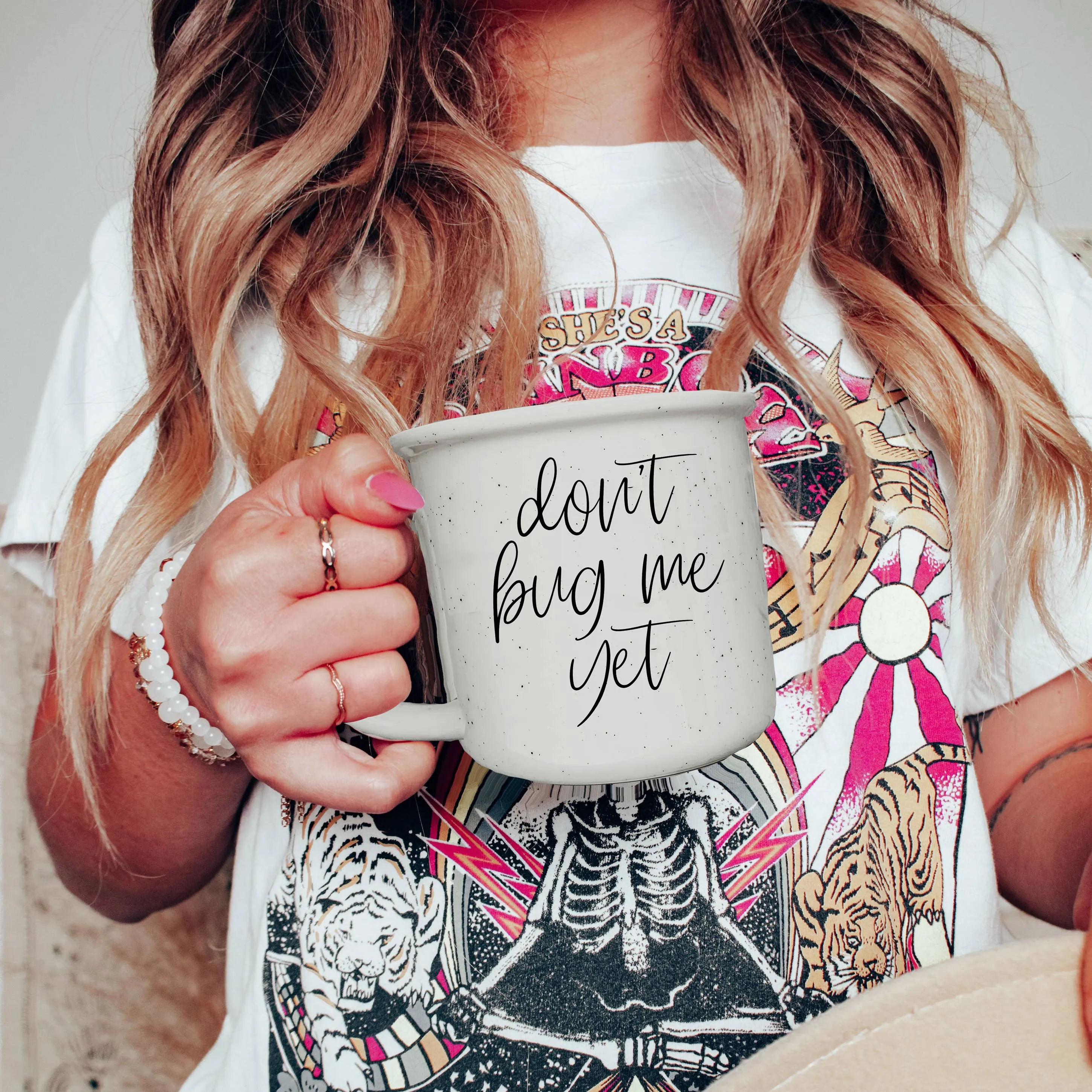 Coffee Mugs With Funny Sayings, Modern Drinkware Ceramic: Don't bug Me yet