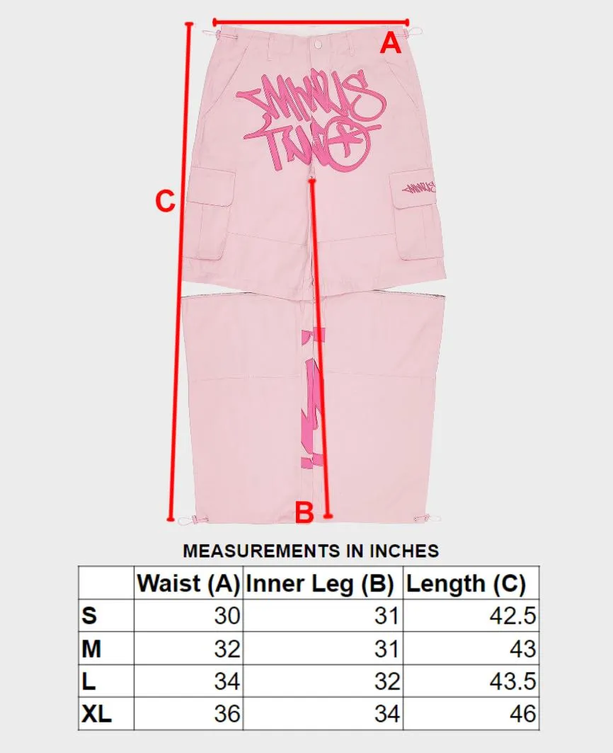 Convertible Pink Graff Cargos