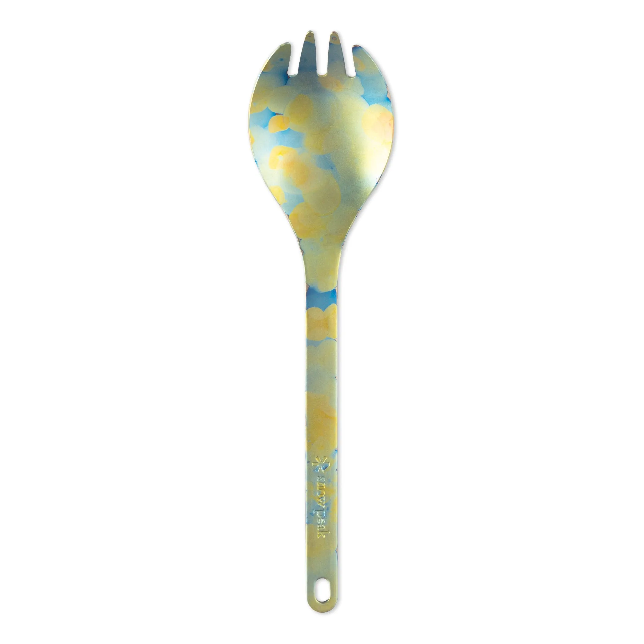 Custom Anodized Titanium Spork - Abstract