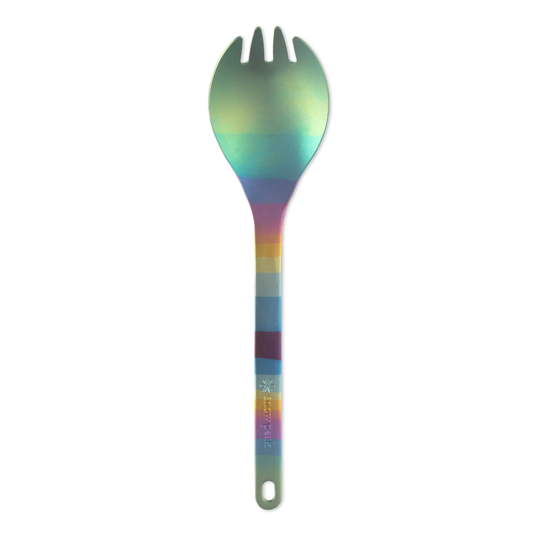 Custom Anodized Titanium Spork - Abstract
