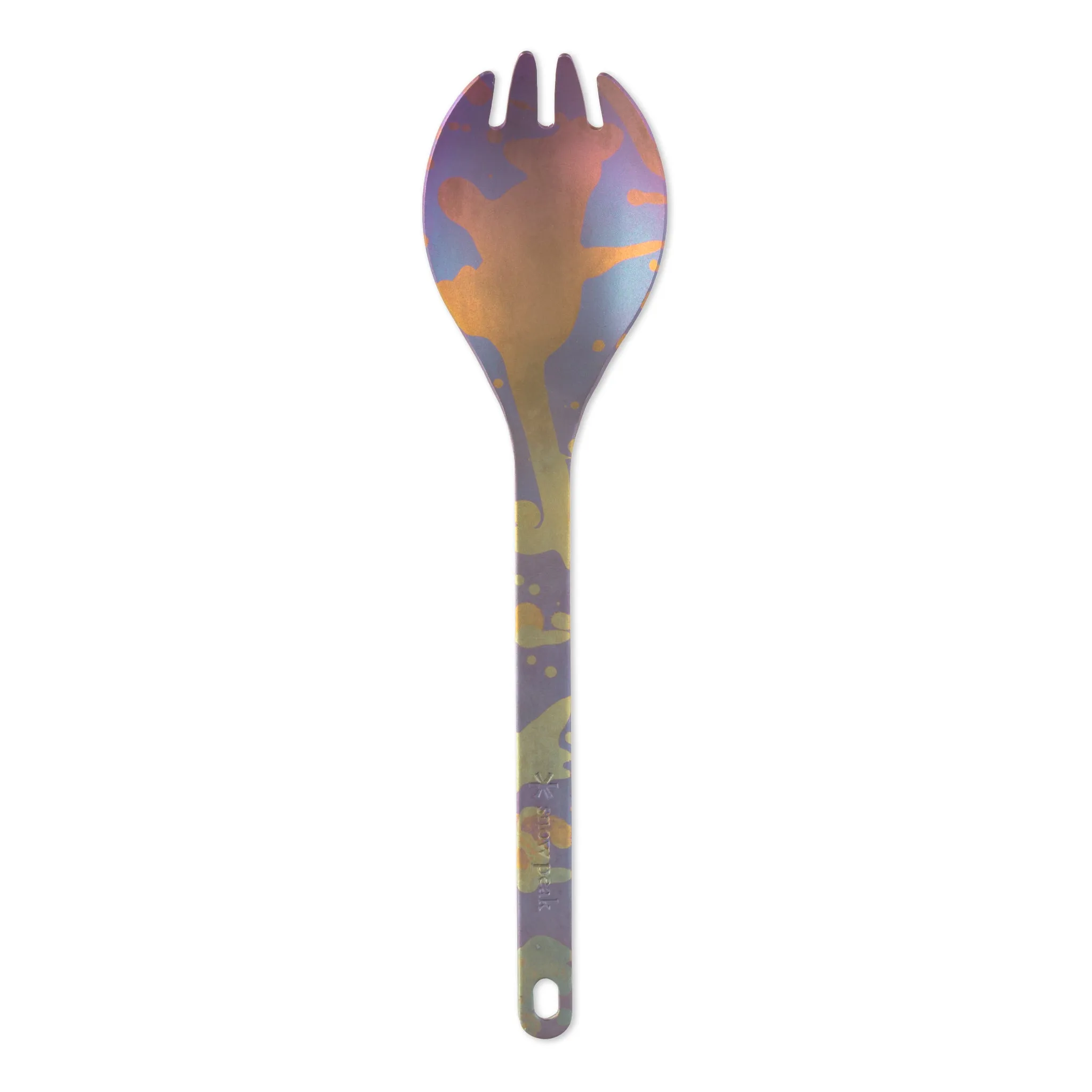 Custom Anodized Titanium Spork - Splatter