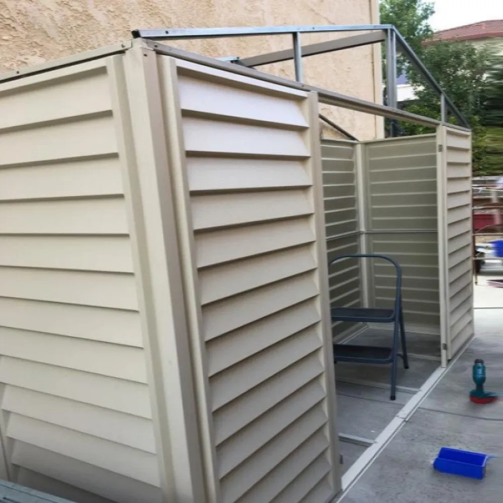 DuraMax | 10.5x3x6 Ft SidePro Vinyl Plastic Storage Shed with Foundation