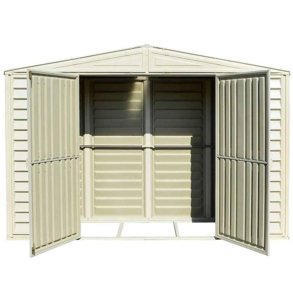 DuraMax | 10.5x3x6 Ft SidePro Vinyl Plastic Storage Shed with Foundation