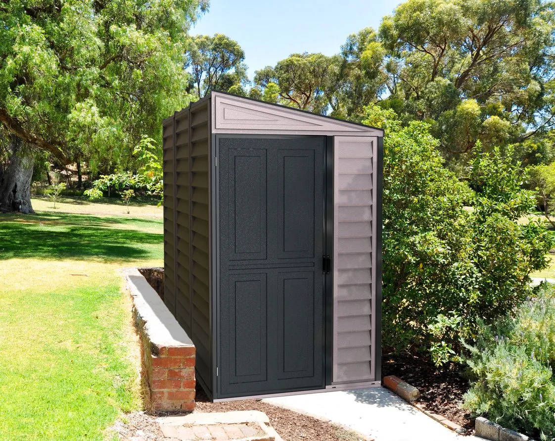 DuraMax | 4 ft Wide SideMate Vinyl Plastic Storage Shed with Foundation