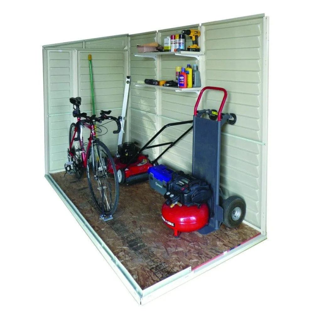 DuraMax | 4 ft Wide SideMate Vinyl Plastic Storage Shed with Foundation