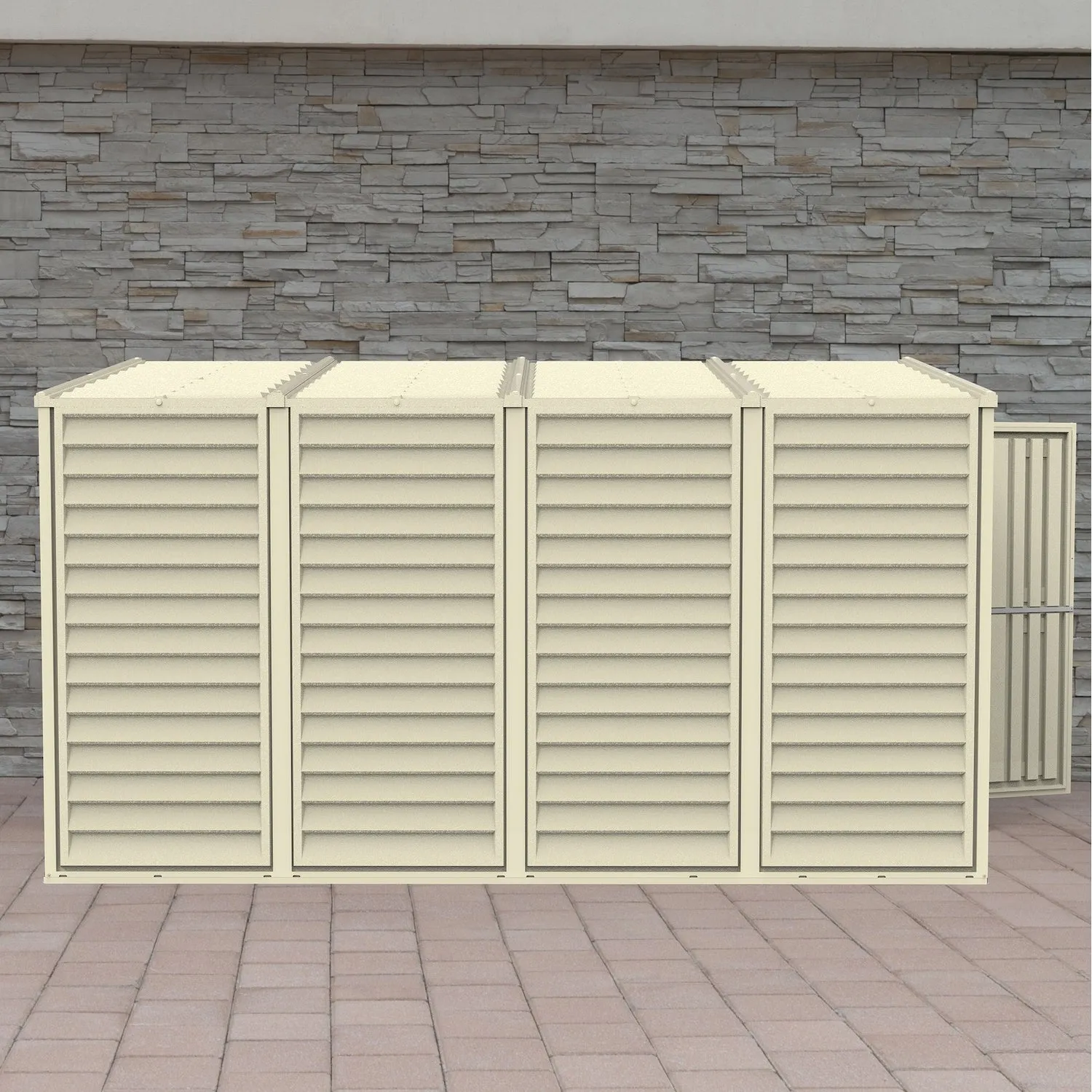 DuraMax | 4 ft Wide SideMate Vinyl Plastic Storage Shed with Foundation