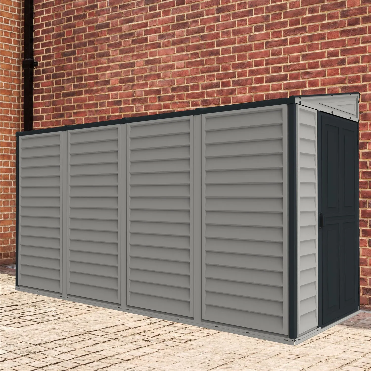DuraMax | 4 ft Wide SideMate Vinyl Plastic Storage Shed with Foundation