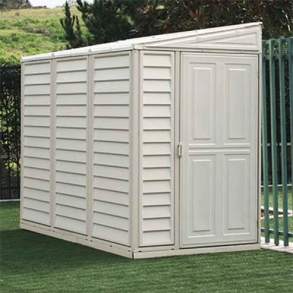 DuraMax | 4 ft Wide SideMate Vinyl Plastic Storage Shed with Foundation