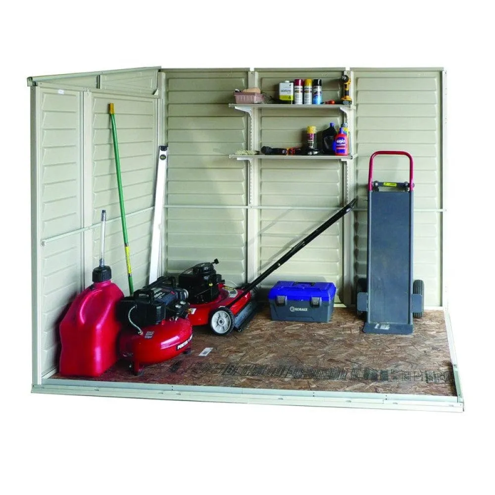 DuraMax | 4 ft Wide SideMate Vinyl Plastic Storage Shed with Foundation
