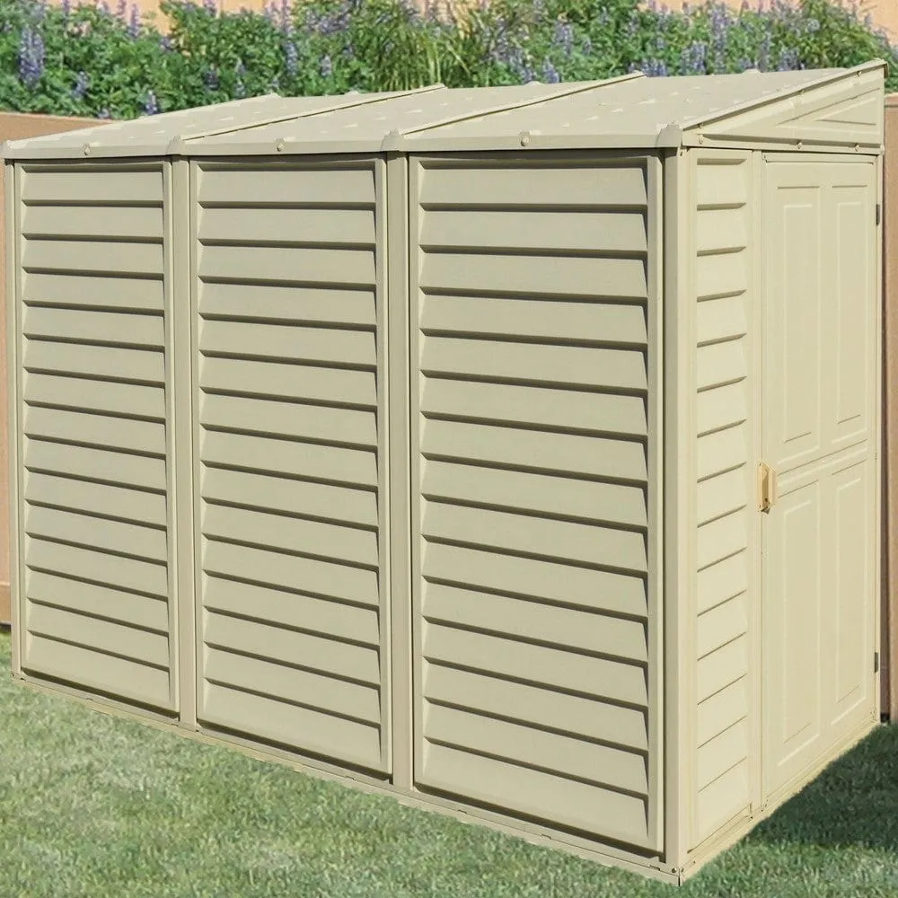 DuraMax | 4 ft Wide SideMate Vinyl Plastic Storage Shed with Foundation