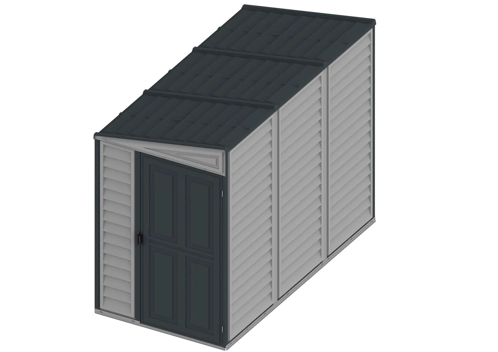 DuraMax | 4 ft Wide SideMate Vinyl Plastic Storage Shed with Foundation