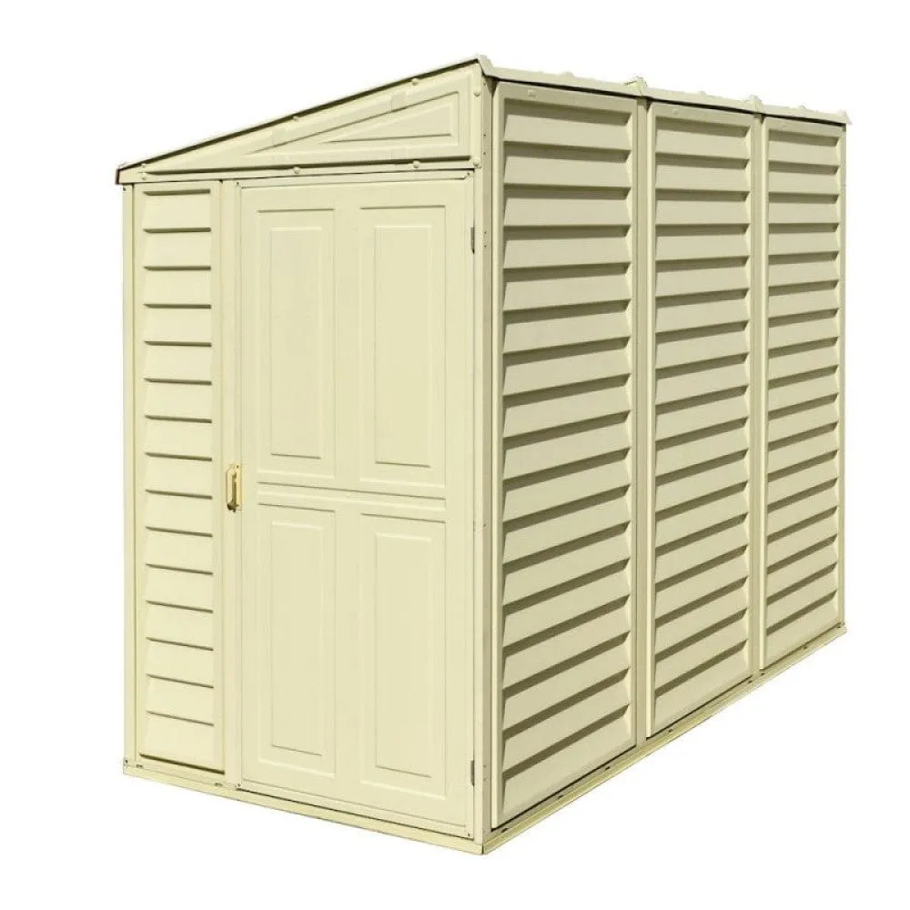 DuraMax | 4 ft Wide SideMate Vinyl Plastic Storage Shed with Foundation