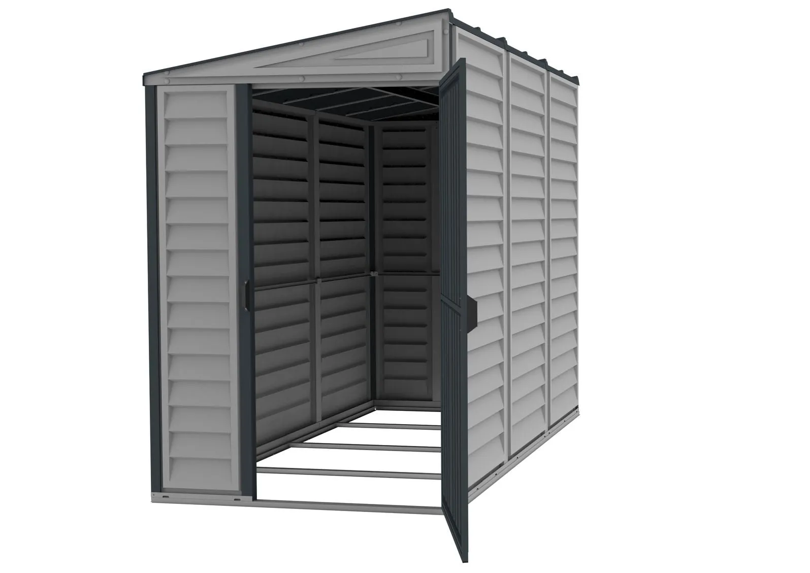 DuraMax | 4 ft Wide SideMate Vinyl Plastic Storage Shed with Foundation
