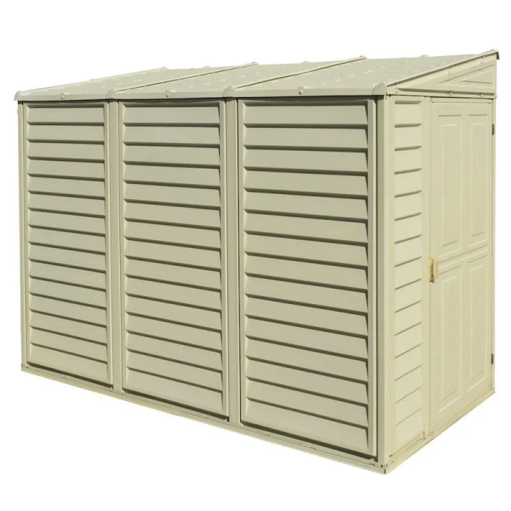 DuraMax | 4 ft Wide SideMate Vinyl Plastic Storage Shed with Foundation