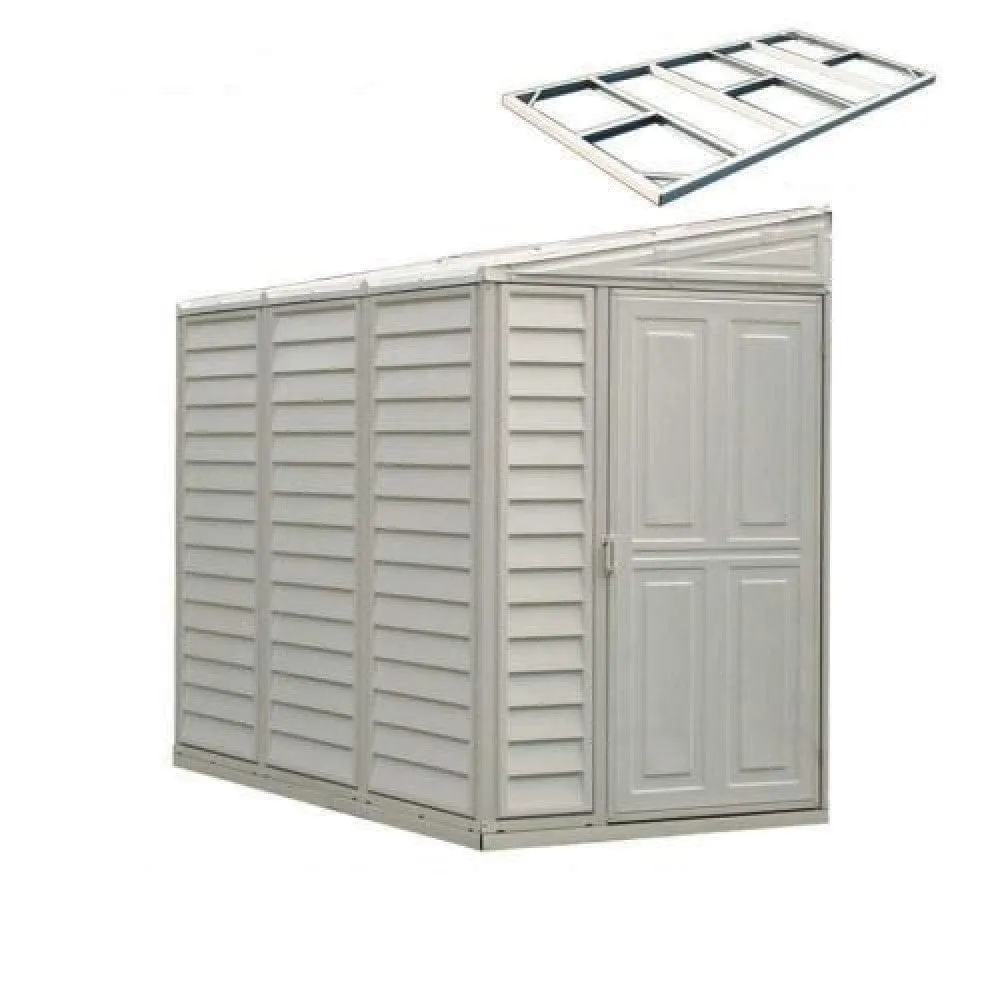 DuraMax | 4 ft Wide SideMate Vinyl Plastic Storage Shed with Foundation