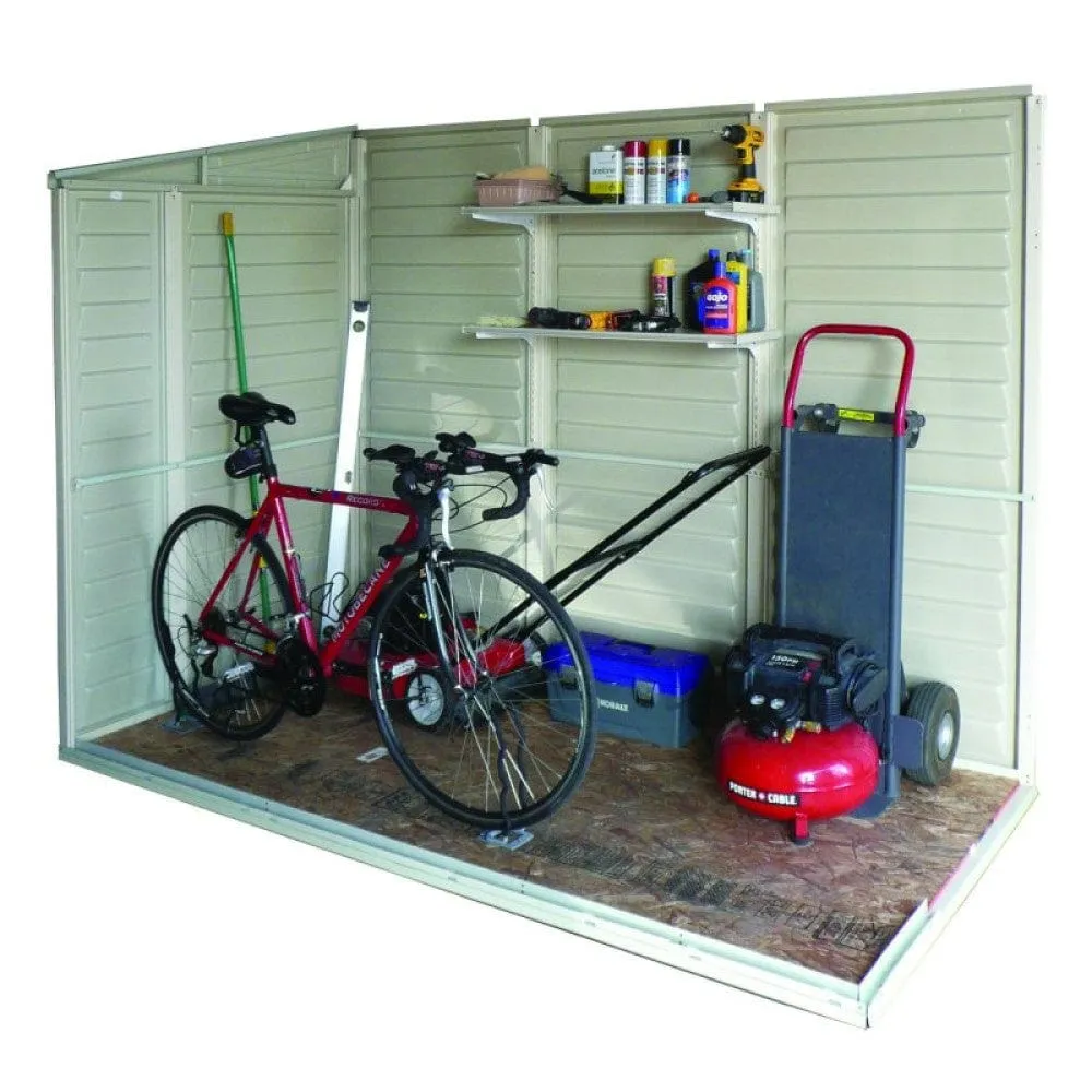 DuraMax | 4 ft Wide SideMate Vinyl Plastic Storage Shed with Foundation