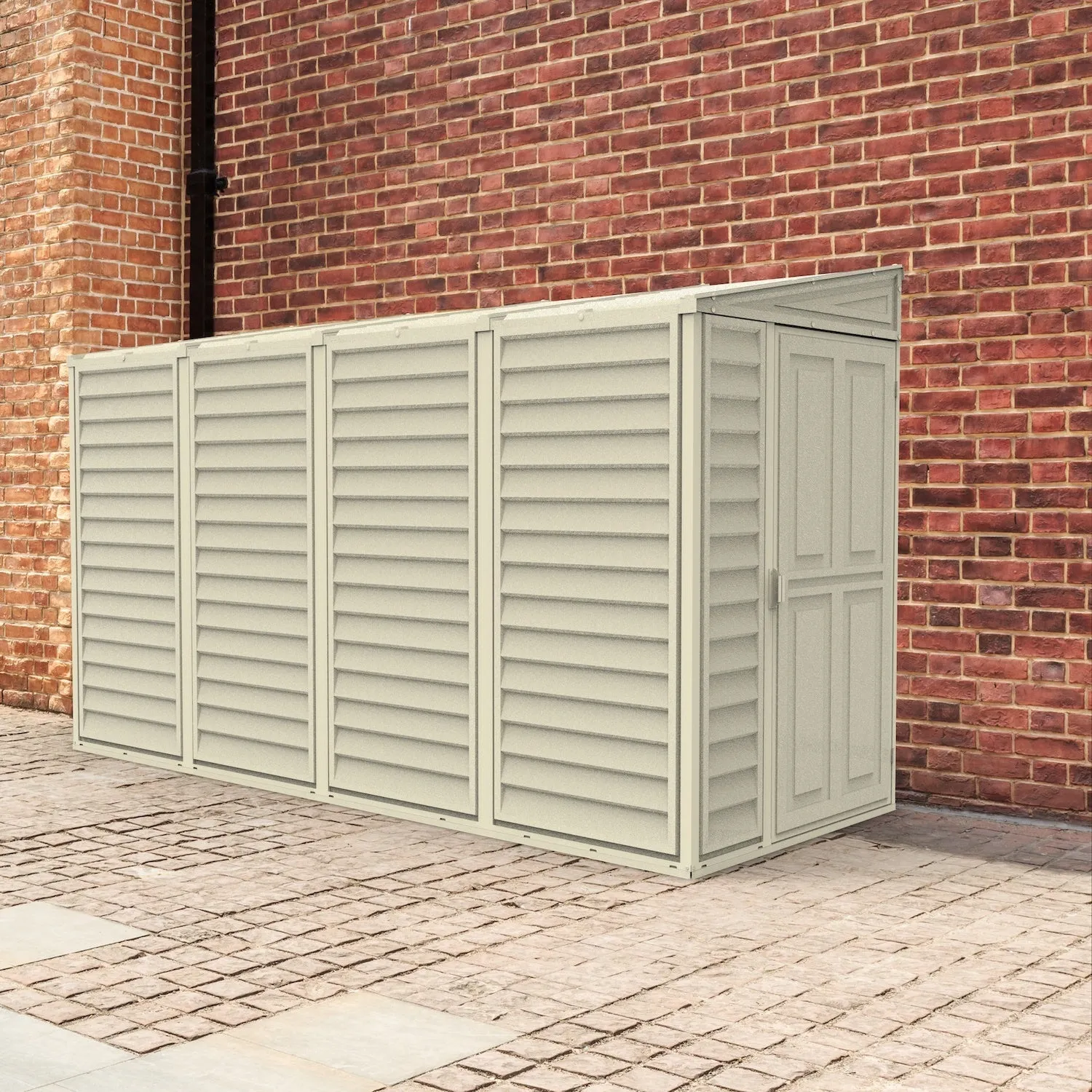 DuraMax | 4 ft Wide SideMate Vinyl Plastic Storage Shed with Foundation