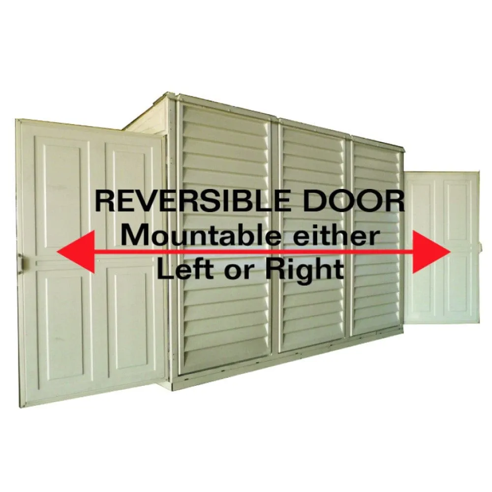 DuraMax | 4 ft Wide SideMate Vinyl Plastic Storage Shed with Foundation