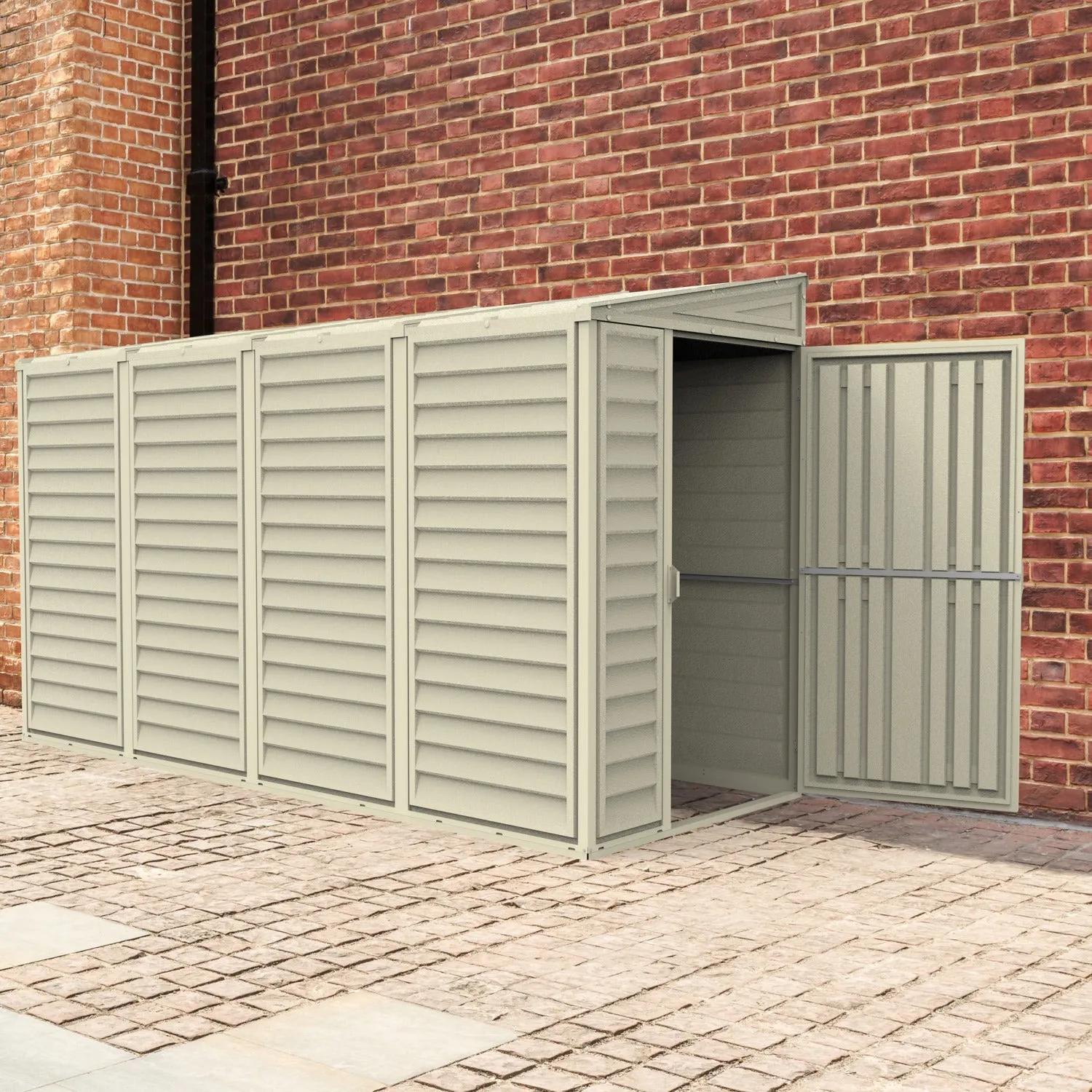 DuraMax | 4 ft Wide SideMate Vinyl Plastic Storage Shed with Foundation