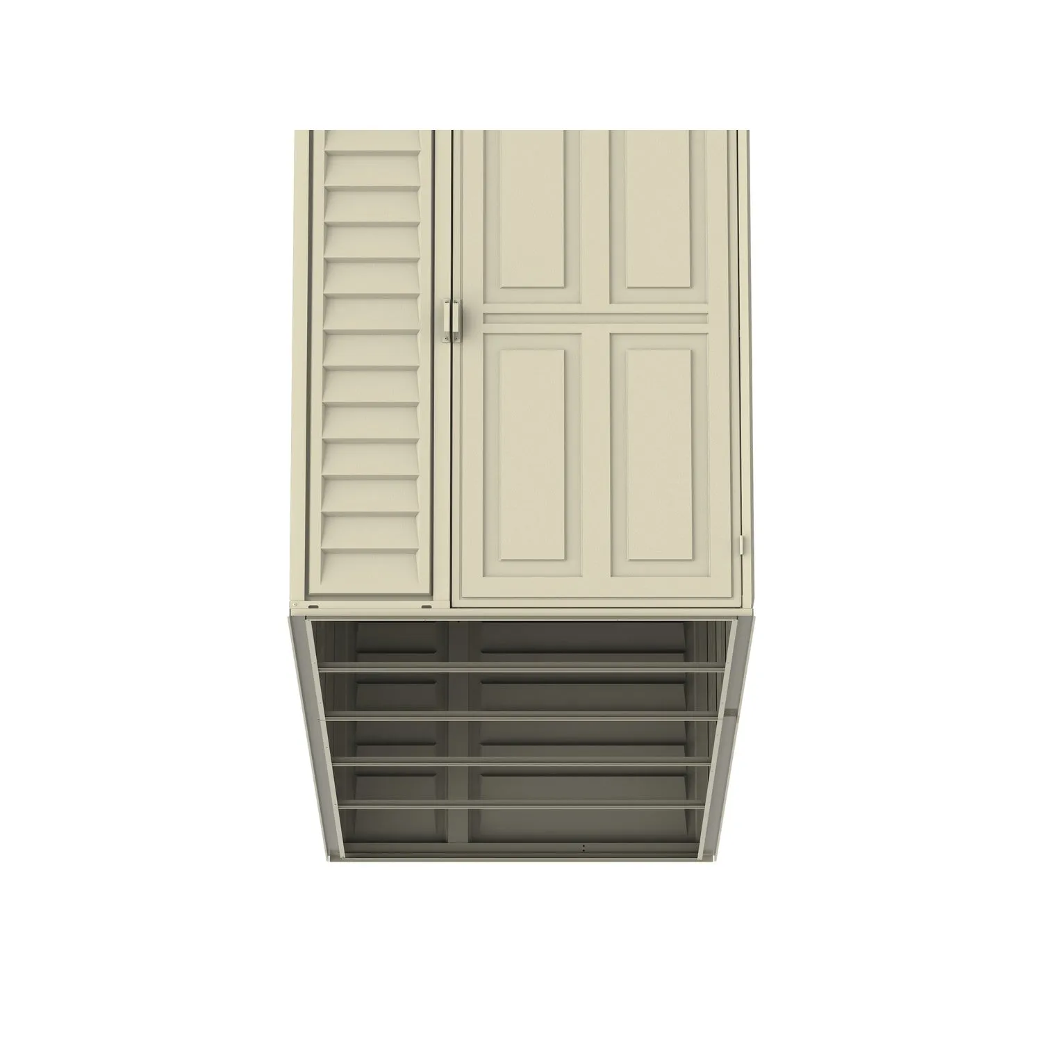 DuraMax | 4 ft Wide SideMate Vinyl Plastic Storage Shed with Foundation
