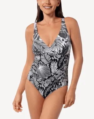 Forest Blast Surplice One Piece Swimsuit