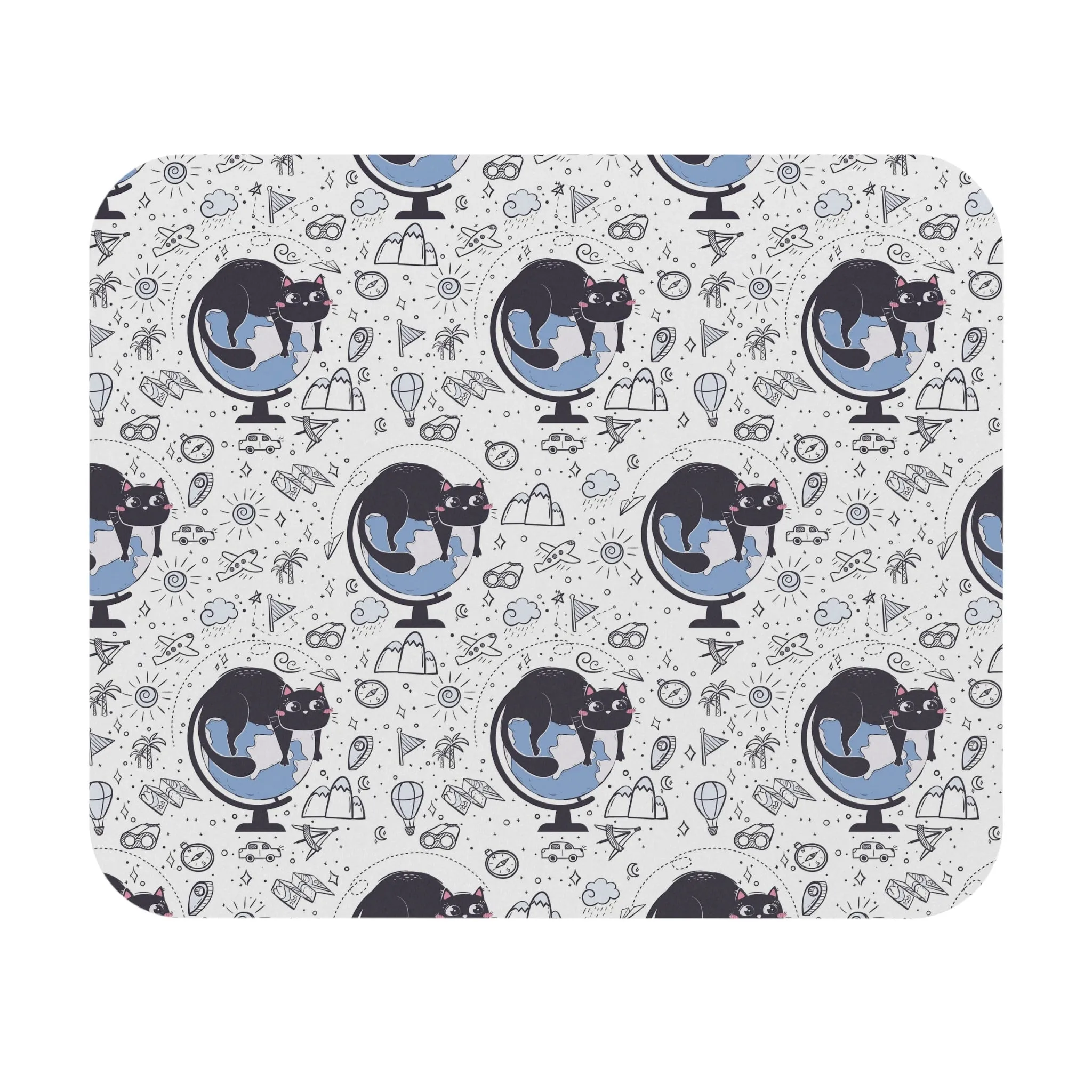 Geography Cat Mouse Pad