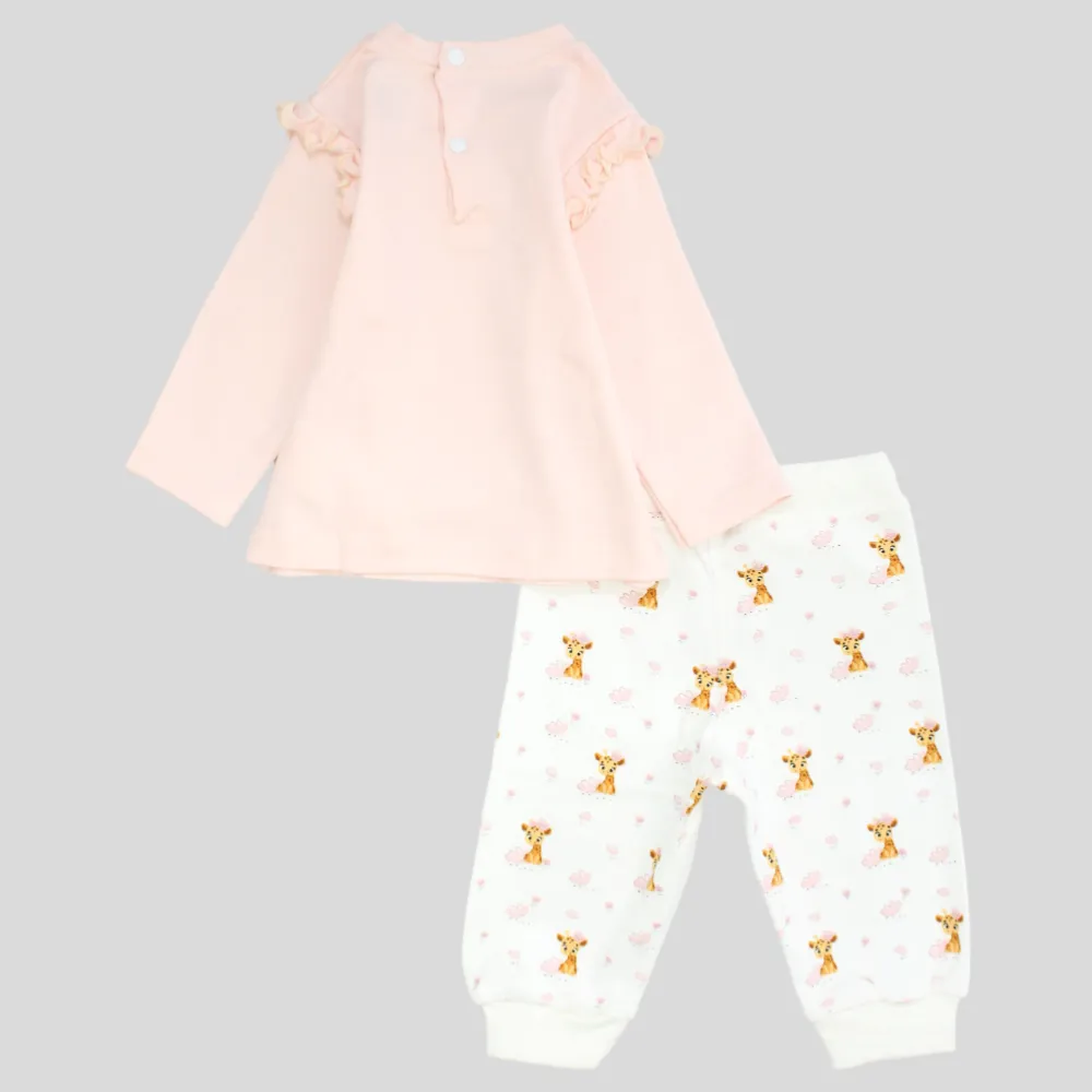 Little Giraffes Long-Sleeved Fleeced Pajama
