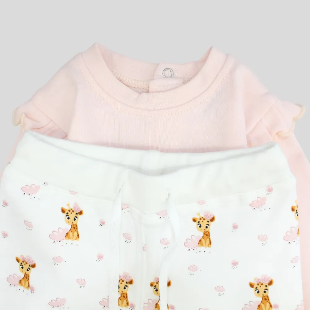 Little Giraffes Long-Sleeved Fleeced Pajama