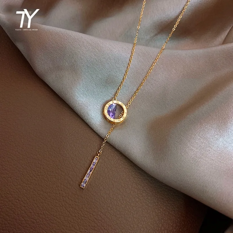 Luxury Roman Digital Titanium Necklace