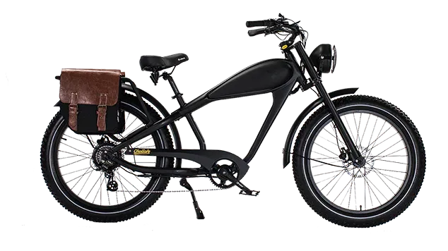Revi Bikes Cheetah PLUS Café Racer 750W 48V 17.5Ah Fat Tire Cruiser Electric Bike