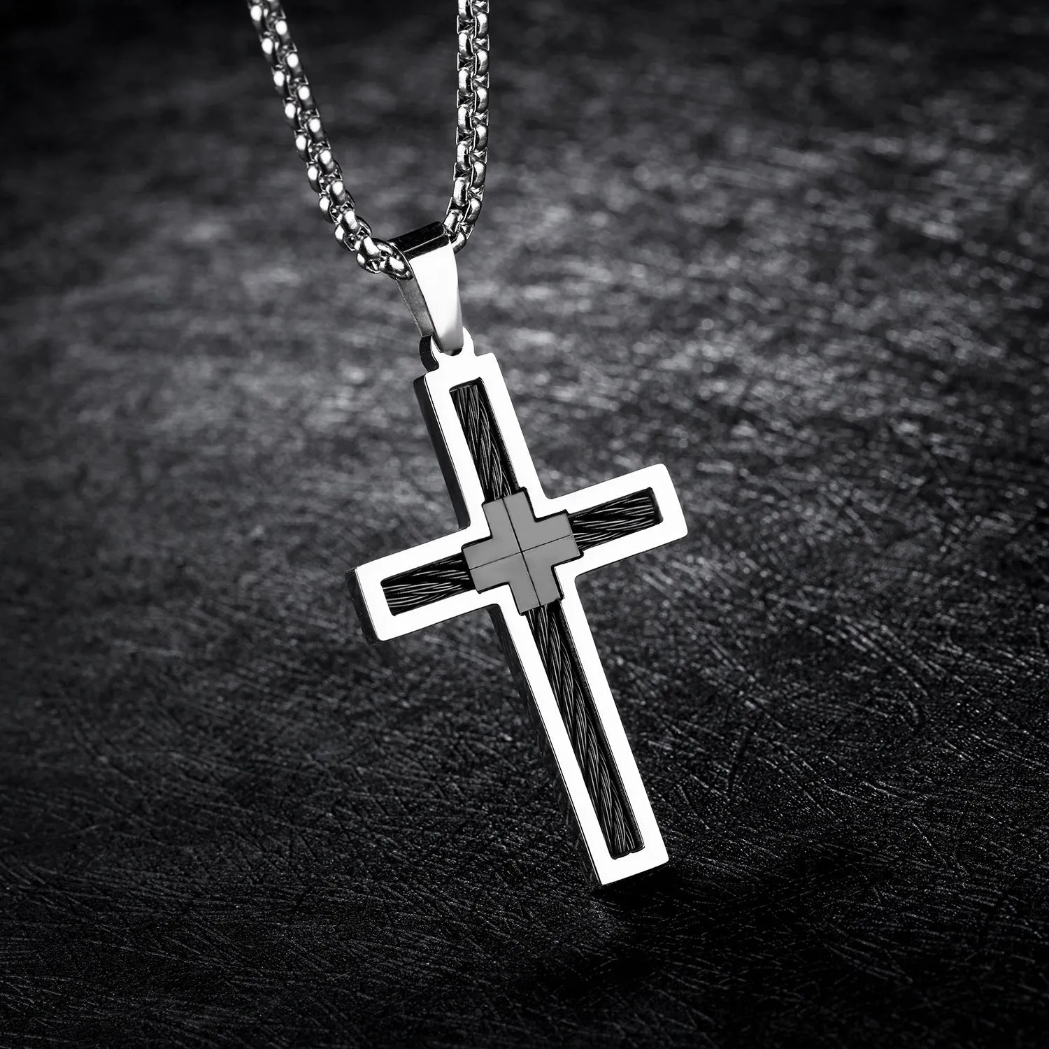 Titanium Cross Necklace