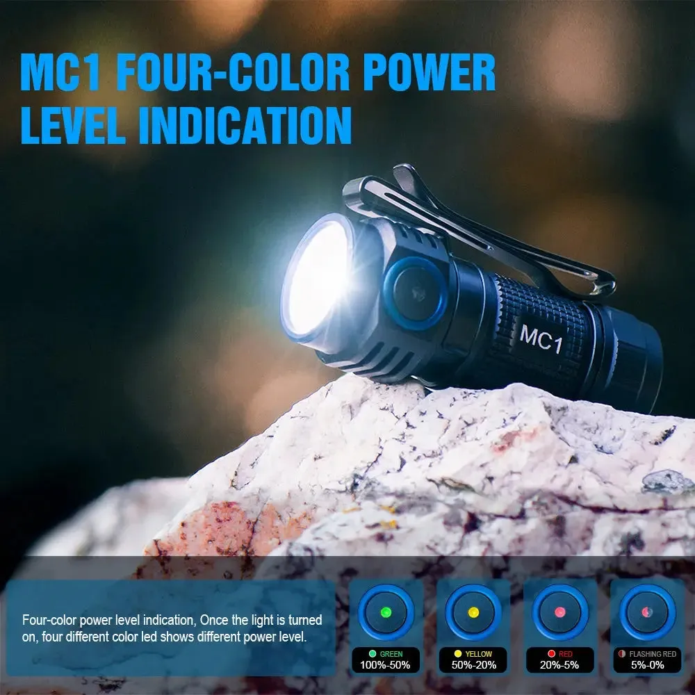 Trustfire MC1 Usb Rechargeable Flashlight 1000Lumen EDC LED Lamp Magnetic 2A Fast Charging Work Torch Light With Magnet Lantern