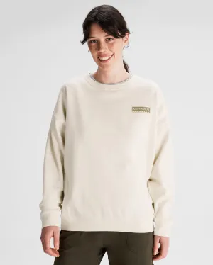 Women's Heritage Logo Slouchy LT BB Crew Sweatshirt - Natural