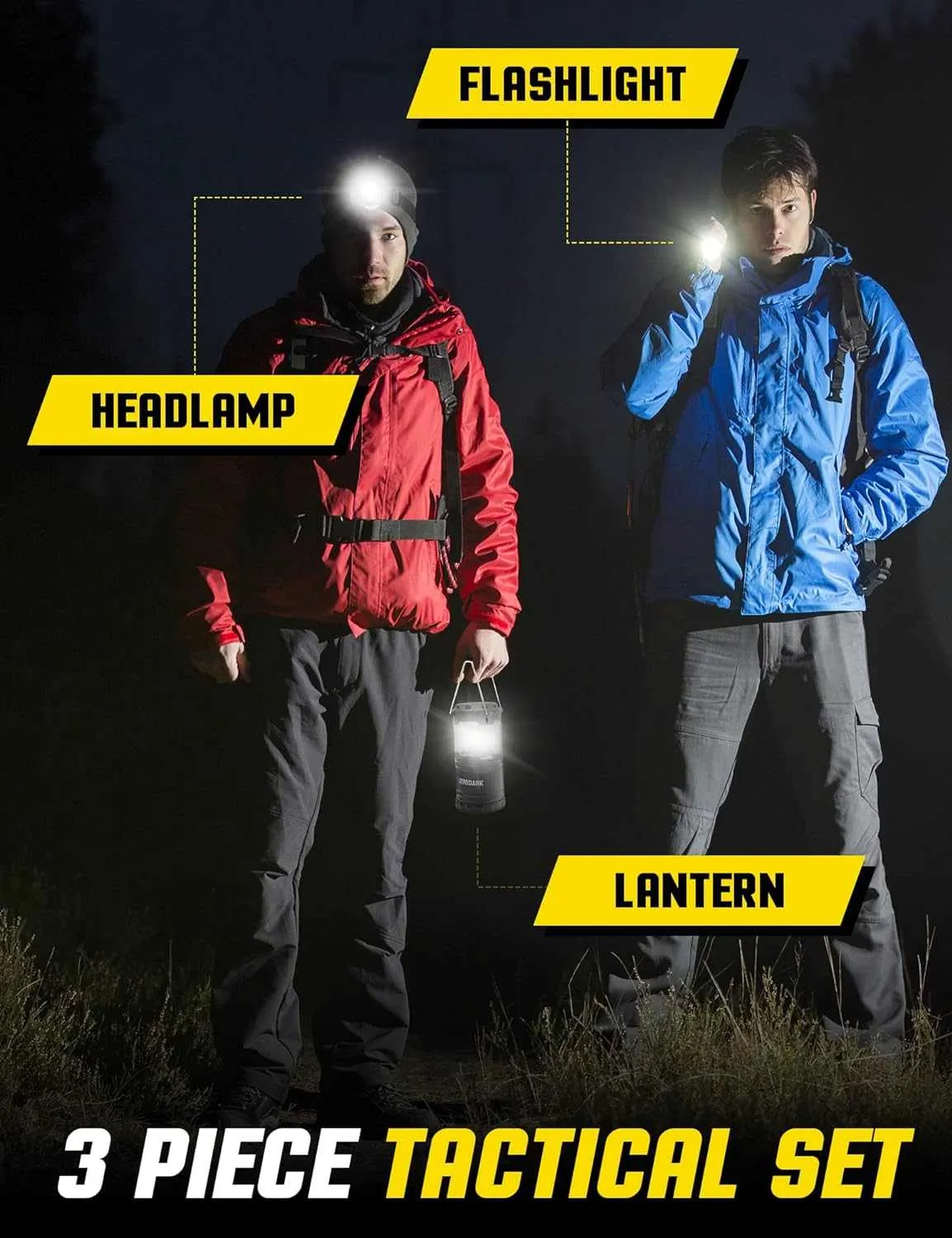 ZeroDark Flashlights Headlamp Lantern 3-Piece Set